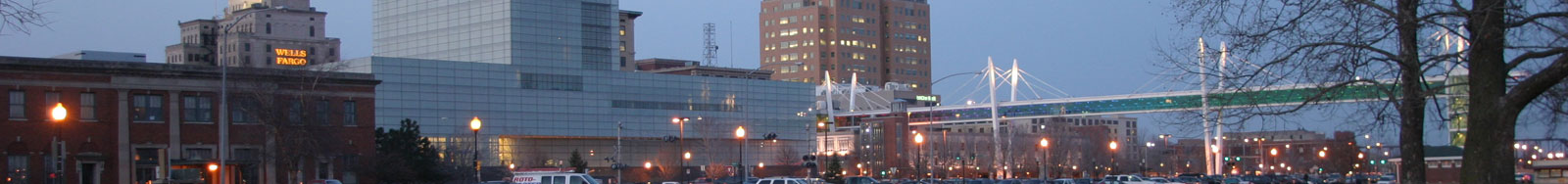 Panoramic shot of downtown Davenport, IA